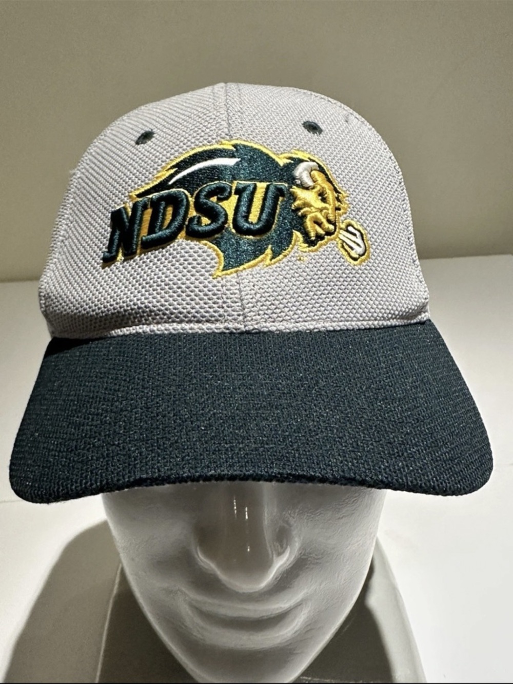 Zephyr NDSU Two-Tone Gray and Dark Green Baseball Cap with Gold Accent